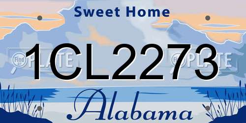 1CL2273 Alabama License Plate
