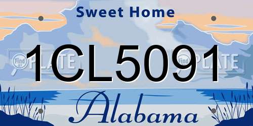 1CL5091 Alabama License Plate