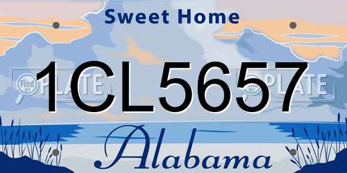 1CL5657 Alabama License Plate