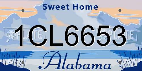 1CL6653 Alabama License Plate