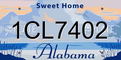1CL7402 Alabama License Plate