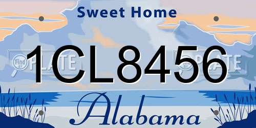 1CL8456 Alabama License Plate