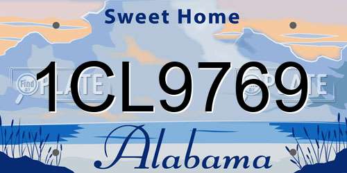 1CL9769 Alabama License Plate