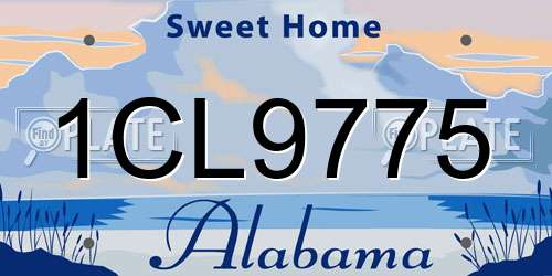 1CL9775 Alabama License Plate