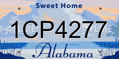 1CP4277 Alabama License Plate