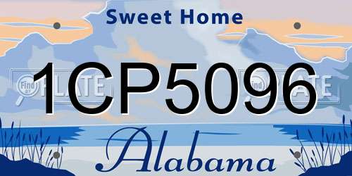1CP5096 Alabama License Plate