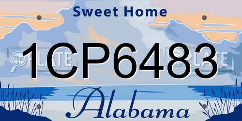 1CP6483 Alabama License Plate