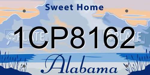 1CP8162 Alabama License Plate