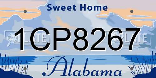 1CP8267 Alabama License Plate