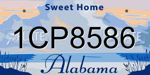 1CP8586 Alabama License Plate