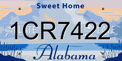 1CR7422 Alabama License Plate