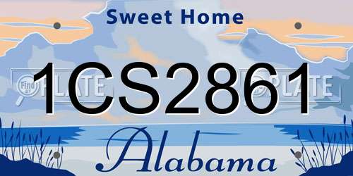 1CS2861 Alabama License Plate