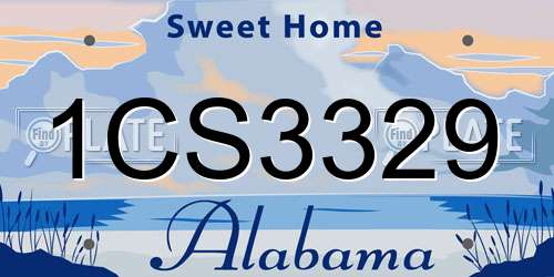 1CS3329 Alabama License Plate