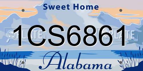 1CS6861 Alabama License Plate