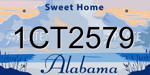 1CT2579 Alabama License Plate