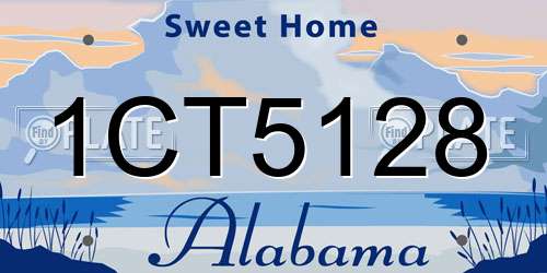 1CT5128 Alabama License Plate