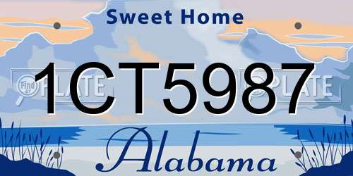 1CT5987 Alabama License Plate