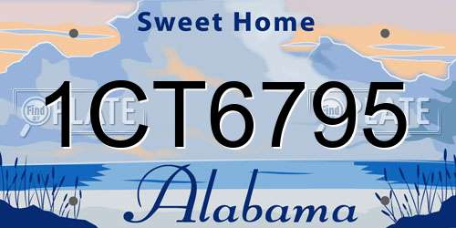 1CT6795 Alabama License Plate