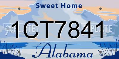 1CT7841 Alabama License Plate