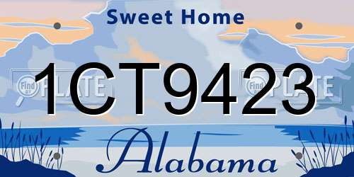 1CT9423 Alabama License Plate