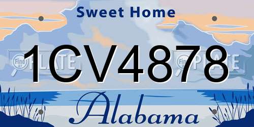 1CV4878 Alabama License Plate