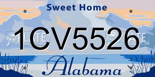 1CV5526 Alabama License Plate