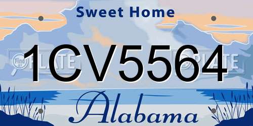 1CV5564 Alabama License Plate