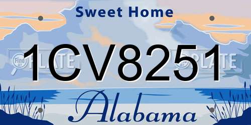 1CV8251 Alabama License Plate