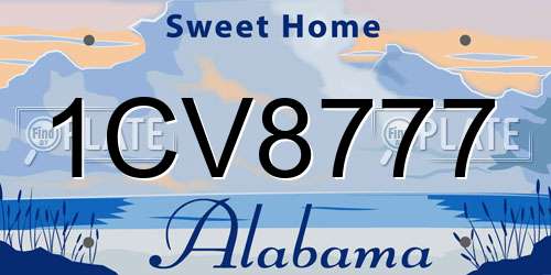 1CV8777 Alabama License Plate