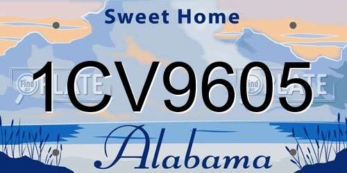 1CV9605 Alabama License Plate