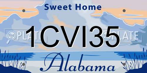 1CVI35 Alabama License Plate
