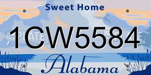 1CW5584 Alabama License Plate