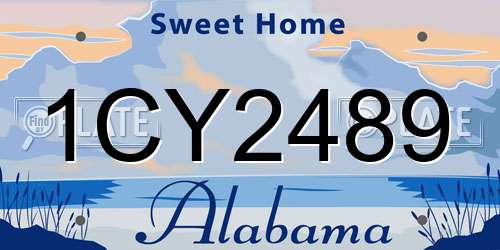 1CY2489 Alabama License Plate