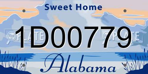 1D00779 Alabama License Plate