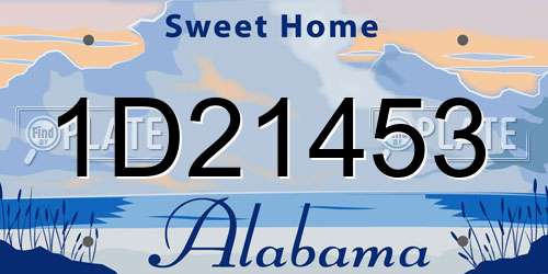 1D21453 Alabama License Plate