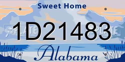 1D21483 Alabama License Plate