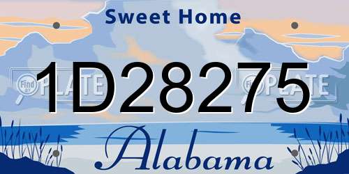 1D28275 Alabama License Plate