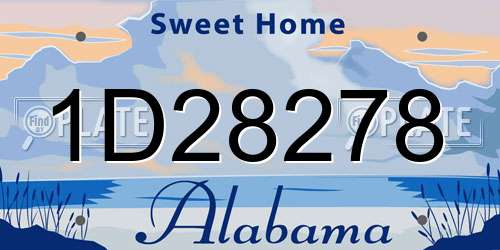1D28278 Alabama License Plate