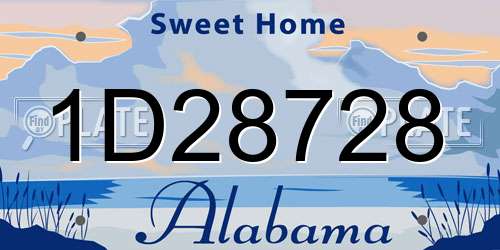 1D28728 Alabama License Plate