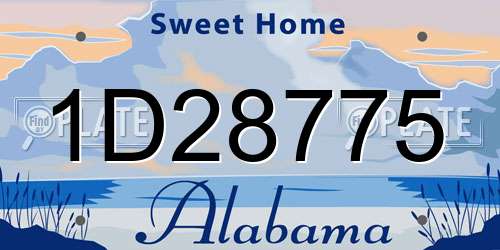 1D28775 Alabama License Plate