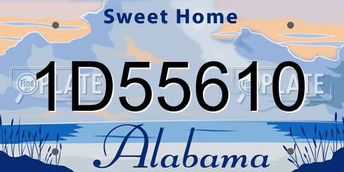 1D55610 Alabama License Plate