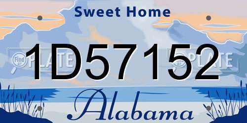1D57152 Alabama License Plate