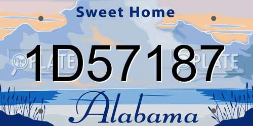 1D57187 Alabama License Plate