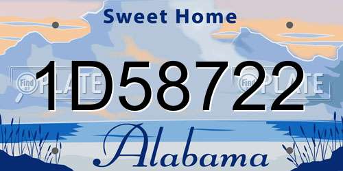 1D58722 Alabama License Plate