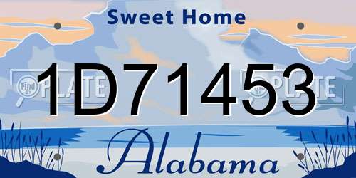 1D71453 Alabama License Plate