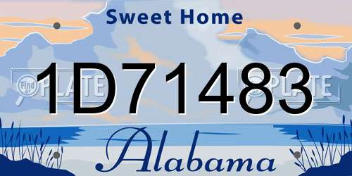 1D71483 Alabama License Plate