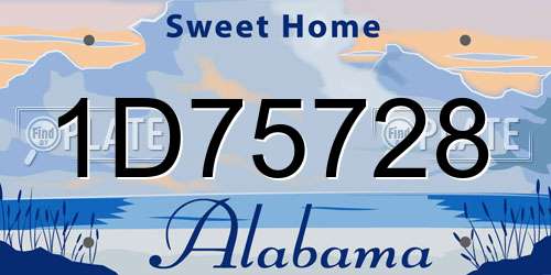 1D75728 Alabama License Plate