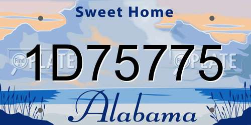 1D75775 Alabama License Plate