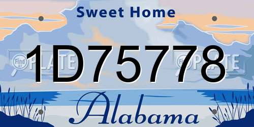 1D75778 Alabama License Plate