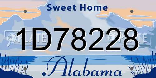 1D78228 Alabama License Plate